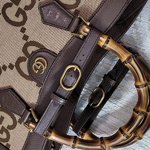 Gucci Diana GM Brown Bamboo Handle Tote Bag - Picture 8 of 16